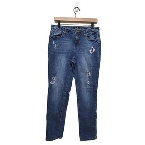 Earl Jeans Destructed Mid-Rise Skinny Jeans Sz 14